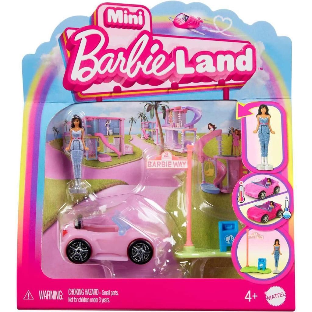 Barbie Mini - Color Change Micro 1.5in Doll w/ Convertible Car Set