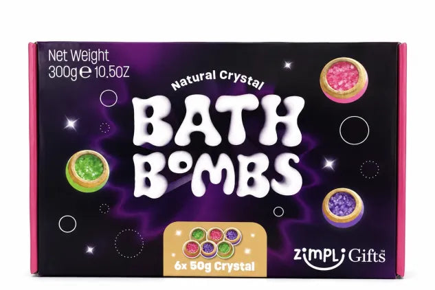 Zimpli Crystal Bath Bombs 6 pack