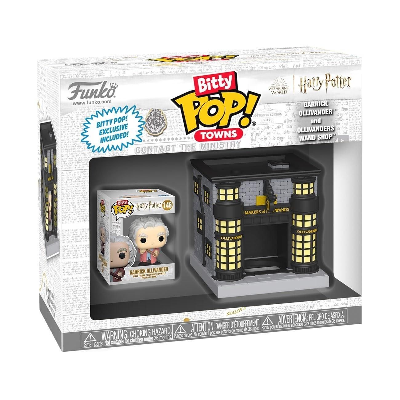 FUNKO Bitty POP! Town: Harry Potter - Garrick Ollivander & Ollivanders Wand Shop