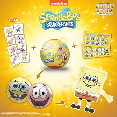 MiraBall Surprises SpongeBob SquarePants Mystery Plush Ball